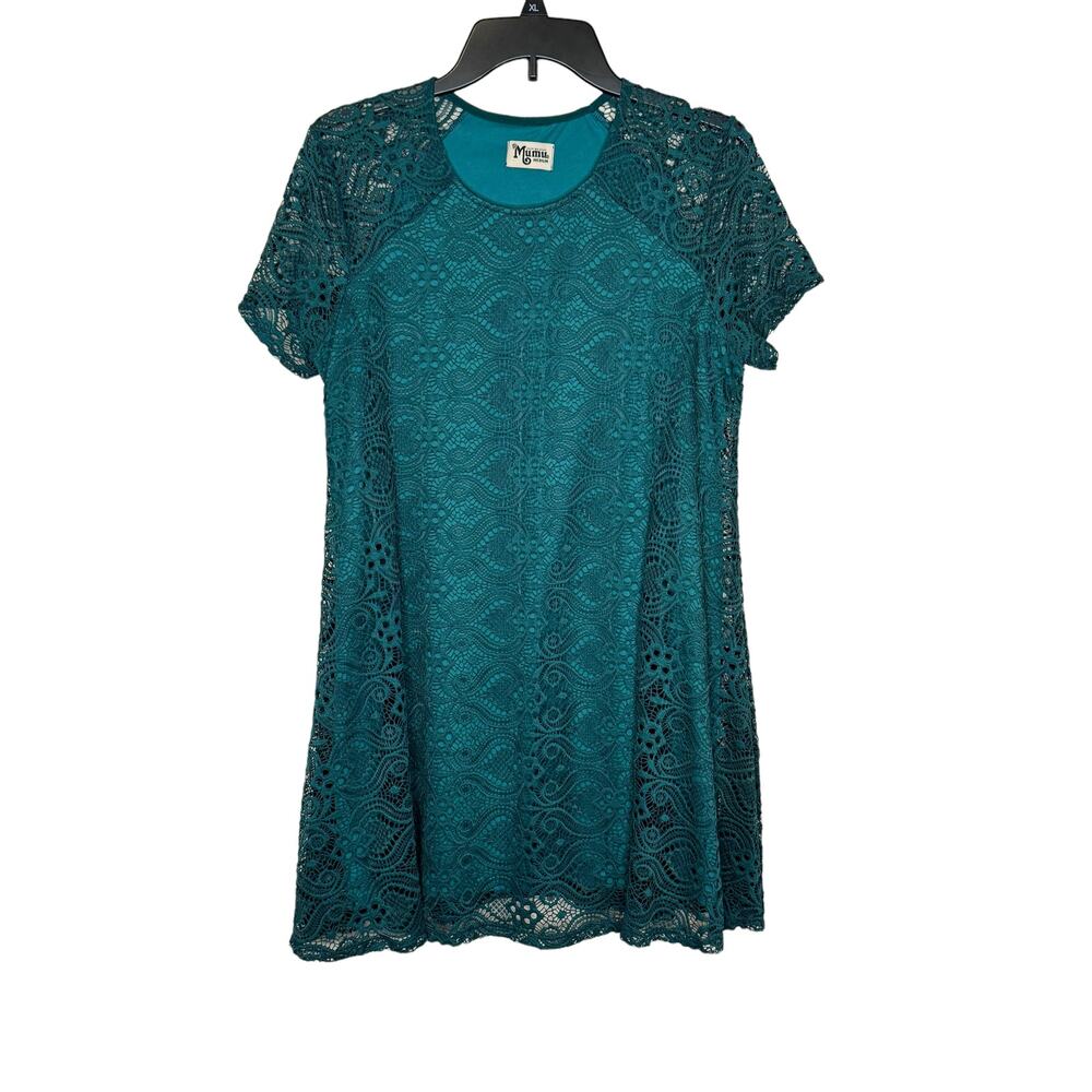 Show Me Your Mumu Womens Dress Babydoll Lace Lined Nick’s Emerald Green Medium